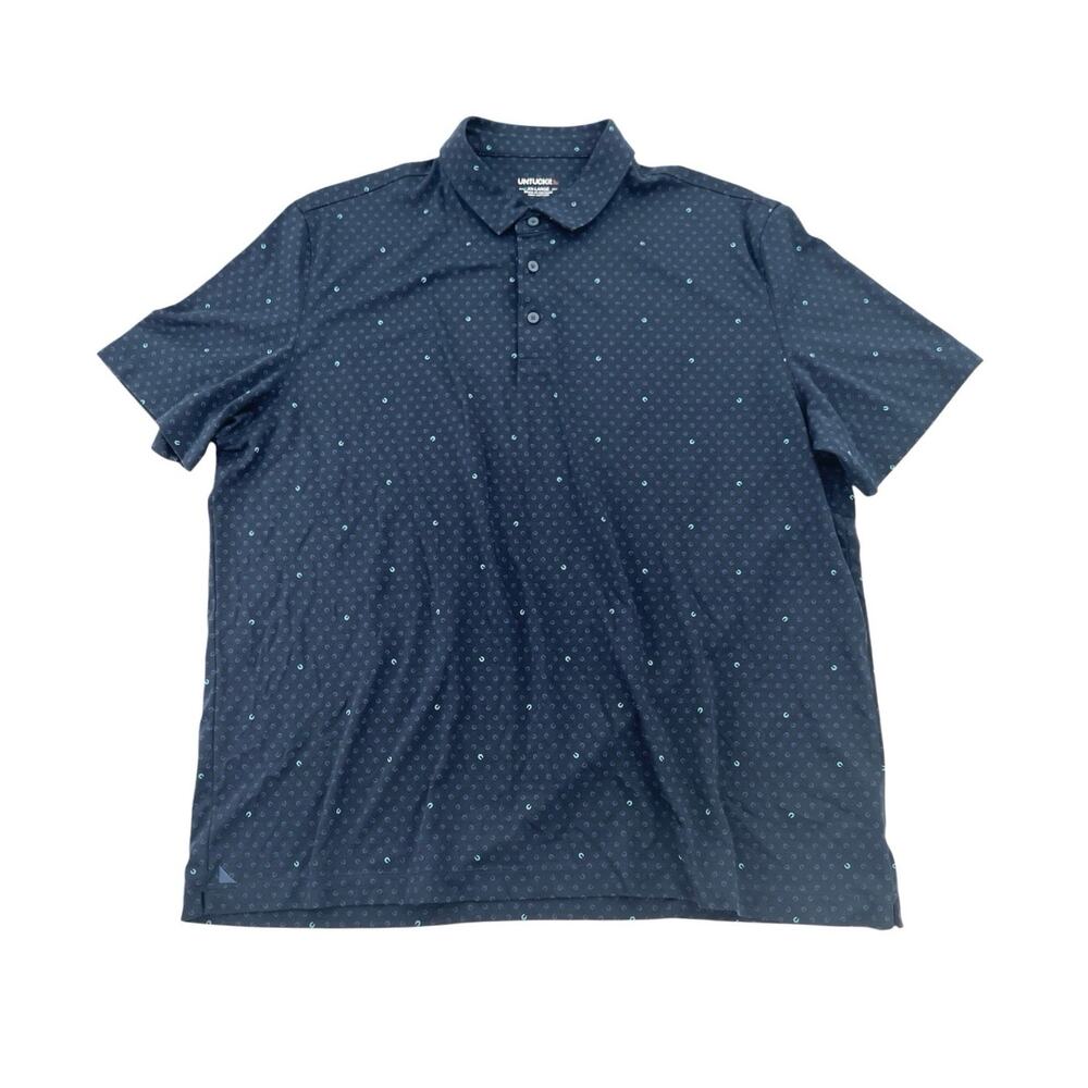 Untuckit men’s geometric print polo top